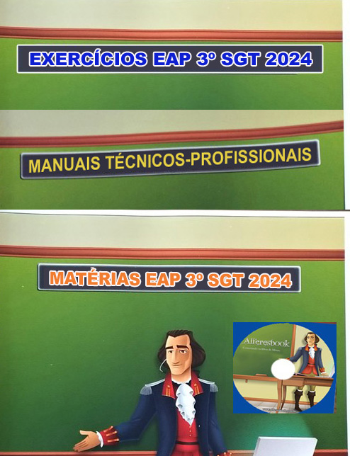 KIT COM 4 APOSTILAS EAP 3º SARGENTO 2024 – MATÉRIAS, EXERCÍCIOS E ÁUDIOS